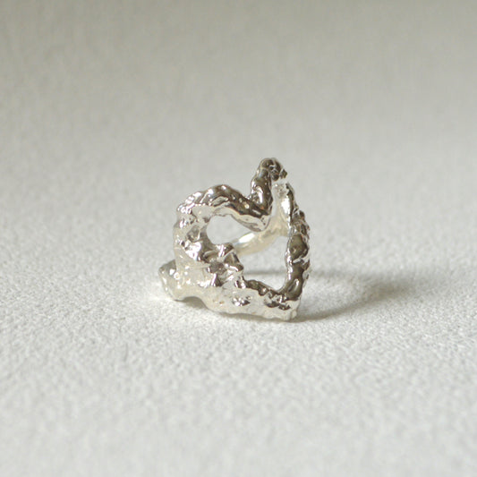 Textured Heart Ring