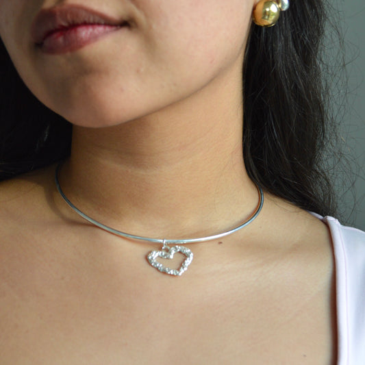 Mini Textured Heart Pendant