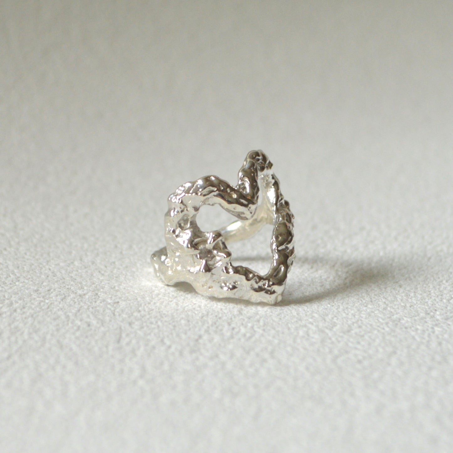 Textured Heart Ring