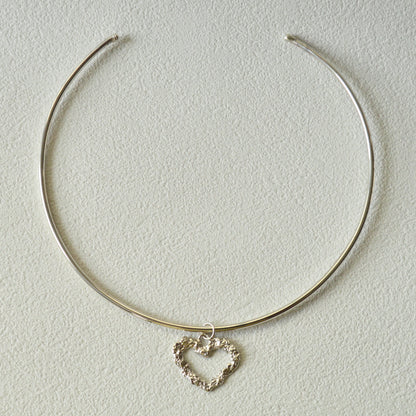 Mini Textured Heart Pendant