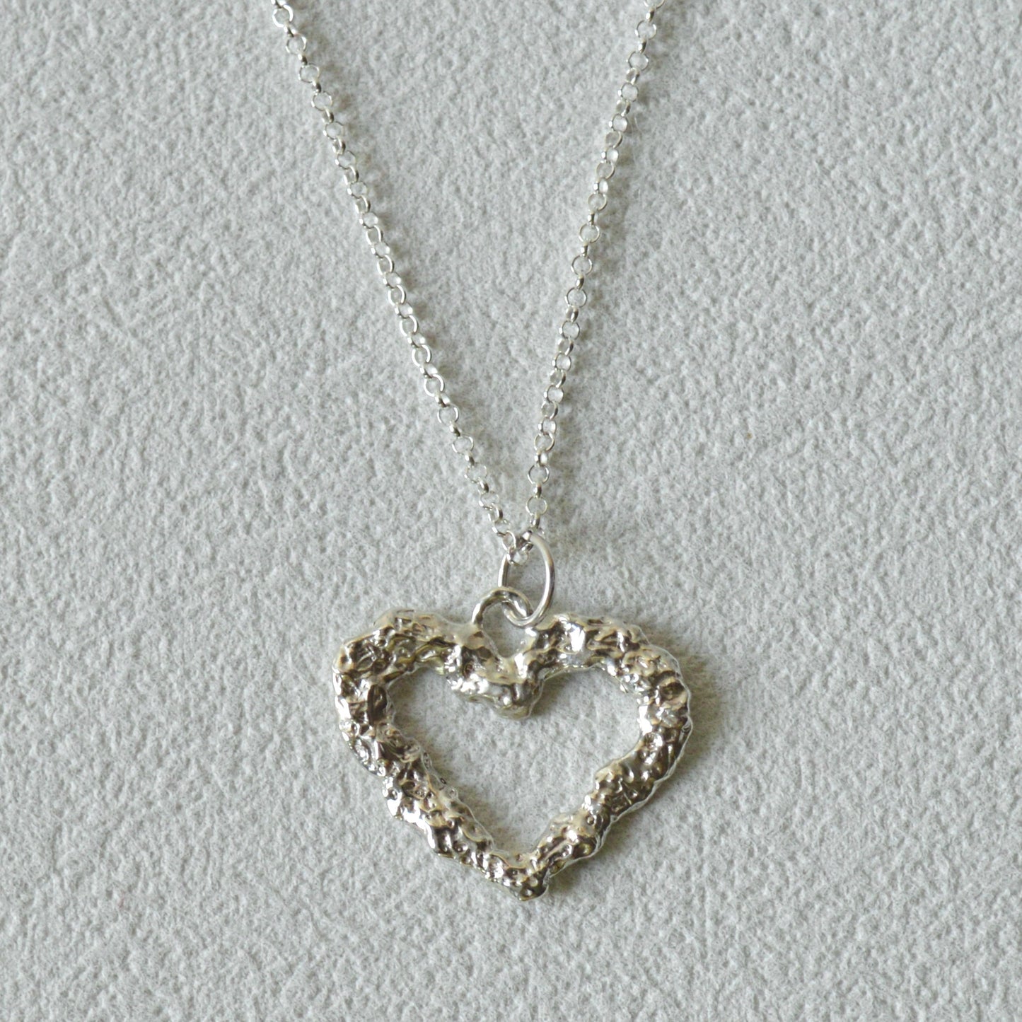 Mini Textured Heart Pendant