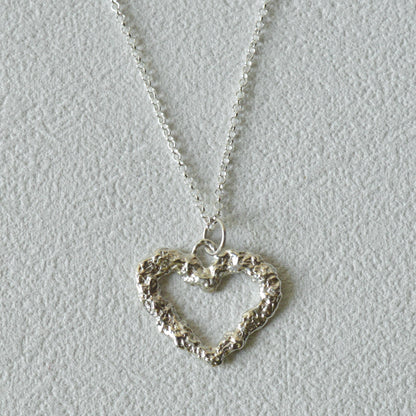 Mini Textured Heart Pendant