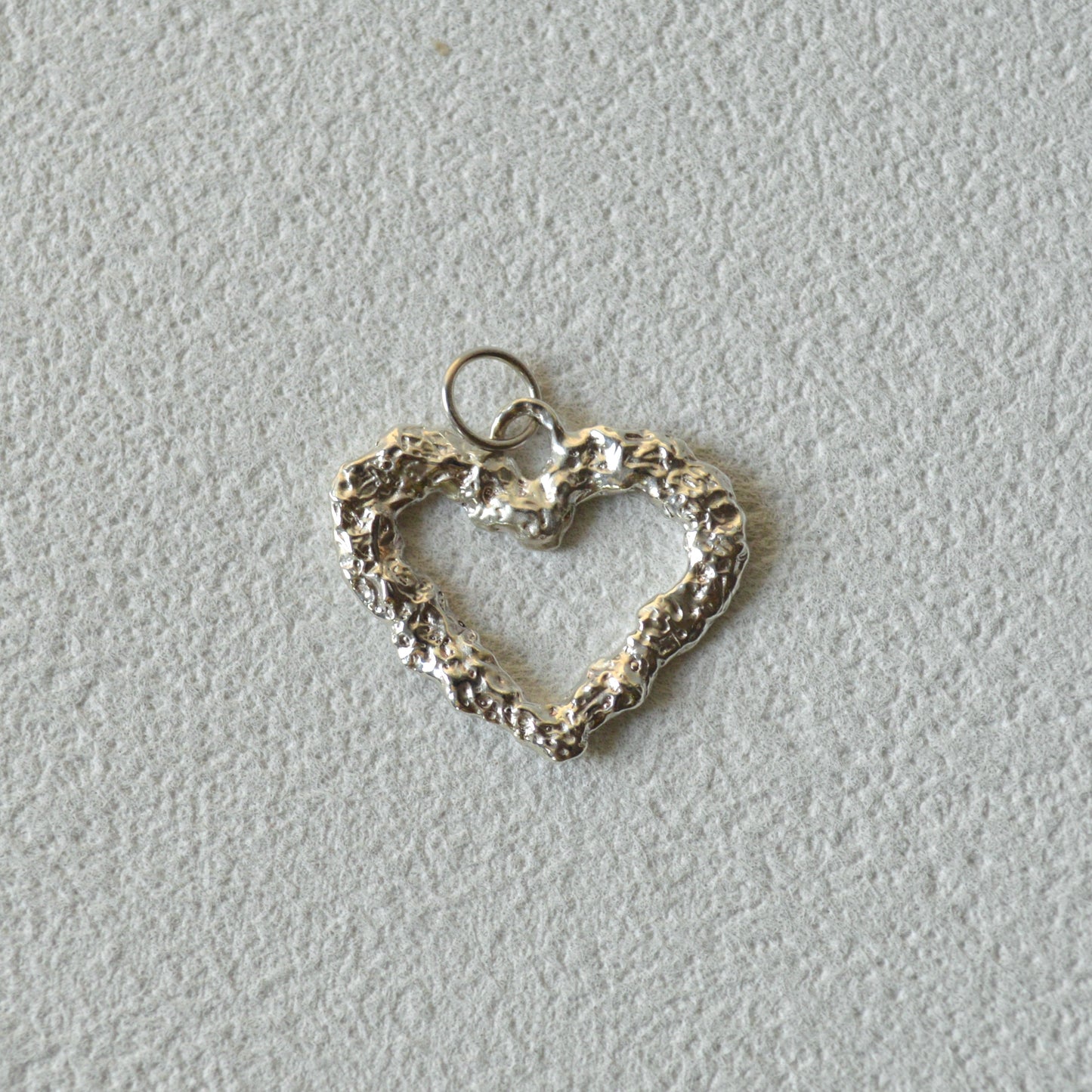 Mini Textured Heart Pendant
