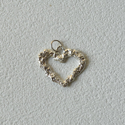 Mini Textured Heart Pendant