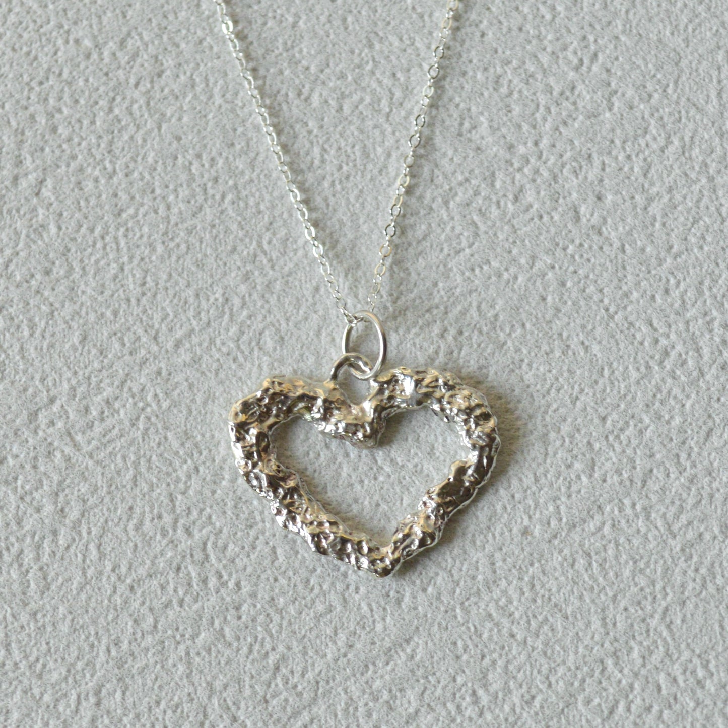 Mini Textured Heart Pendant