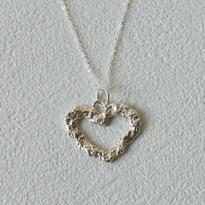 Mini Textured Heart Pendant