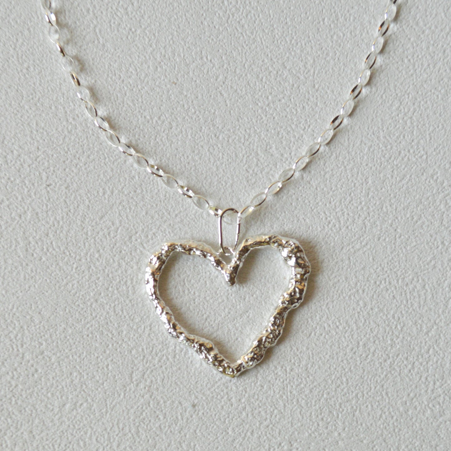 XL Textured Heart Pendant