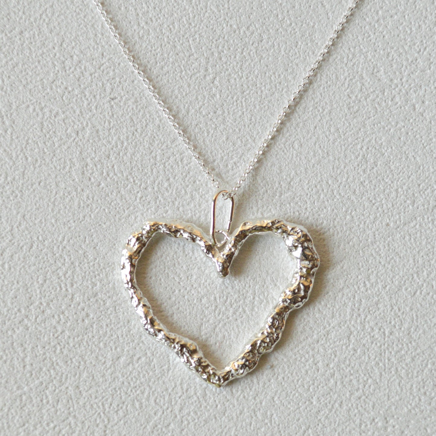 XL Textured Heart Pendant