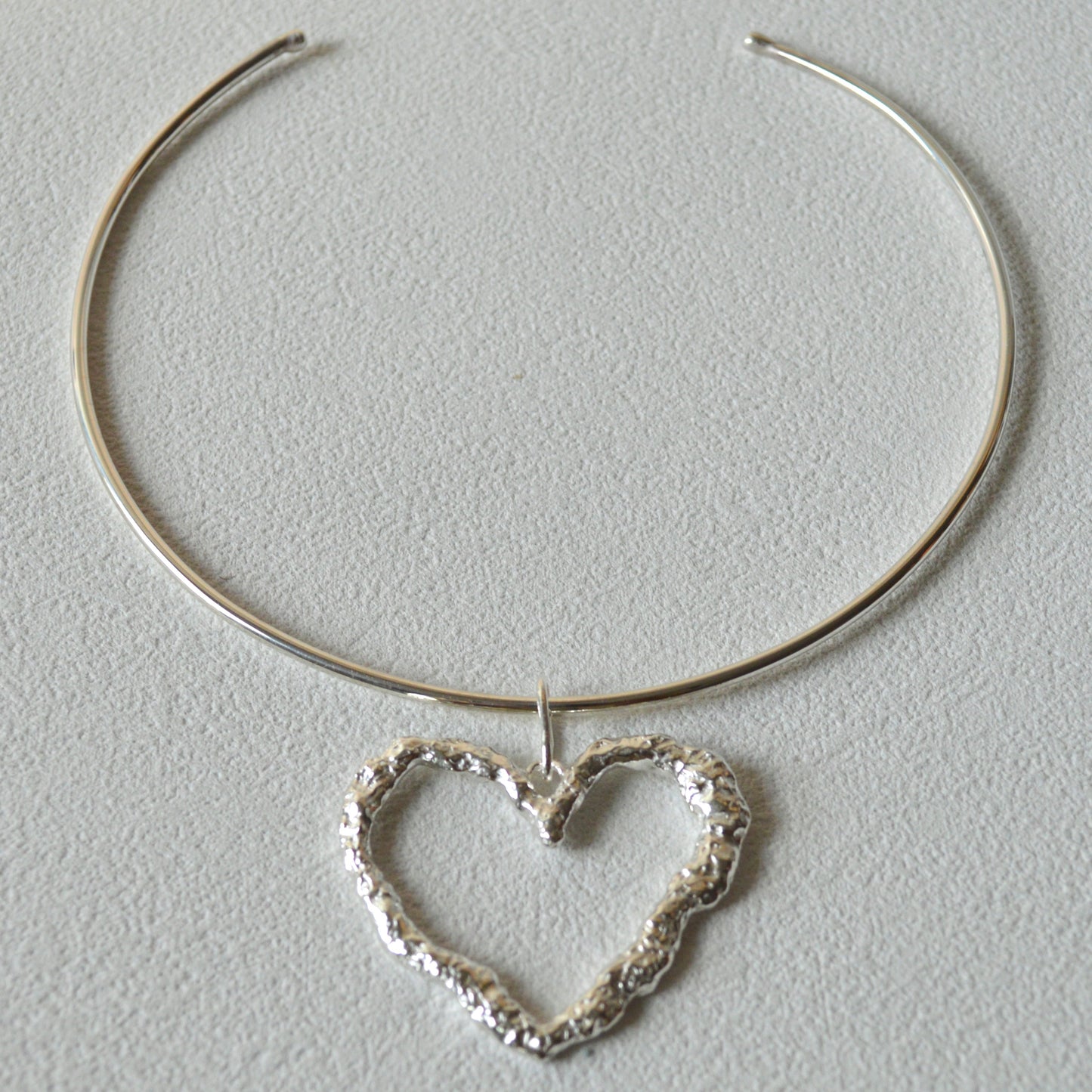 XL Textured Heart Pendant