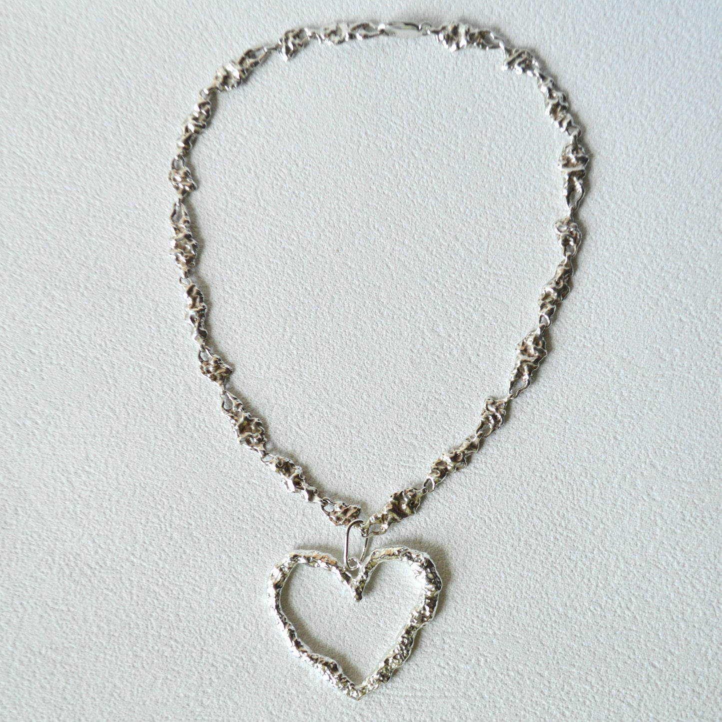XL Textured Heart Pendant