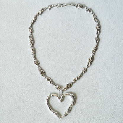 XL Textured Heart Pendant