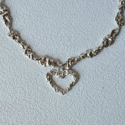 Mini Textured Heart Pendant